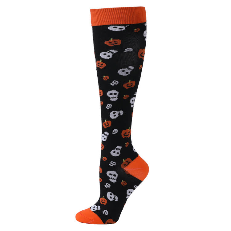 Chaussettes de compression amusantes pour Halloween (4 paires) - image 4