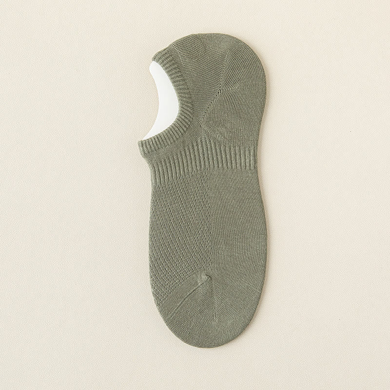 Chaussettes invisibles en coton mesh (5 paires) - Vert armée - EU39-46 (US5-12) - image 21