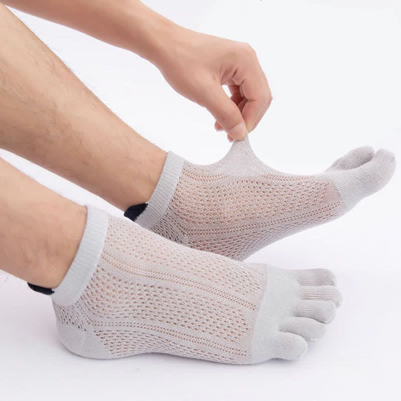 Chaussettes d'alignement en coton à cinq orteils grande taille (4 paires)