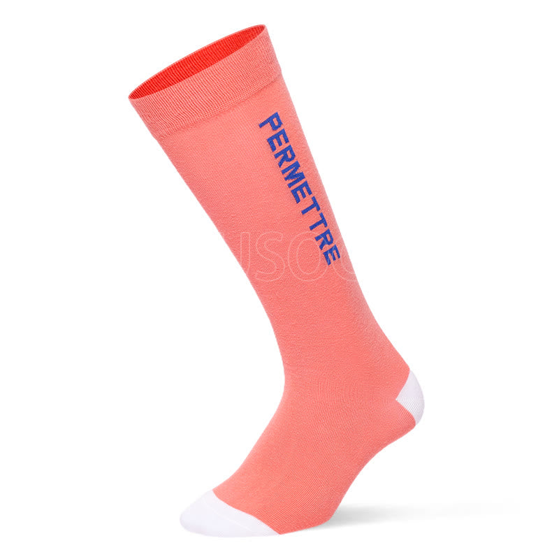 Chaussettes de compression en coton de couleurs mélangées, grande taille (3 paires)