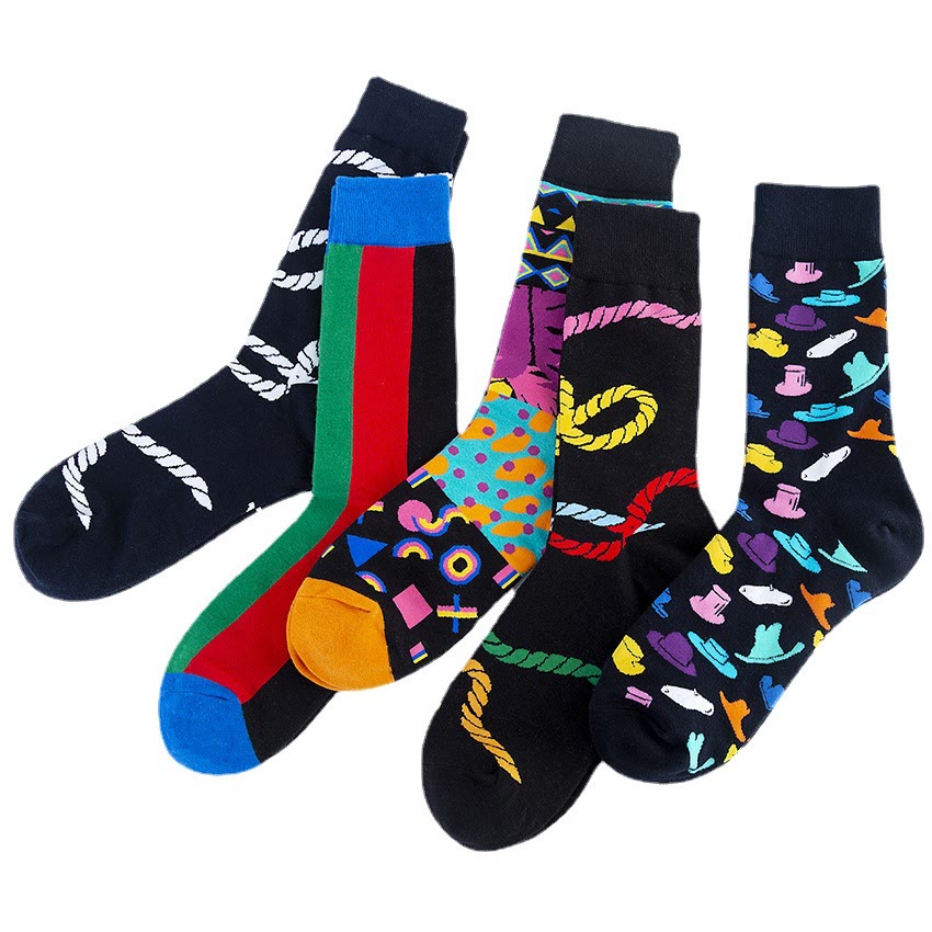 Chaussettes à motifs abstraits grande taille (5 paires)