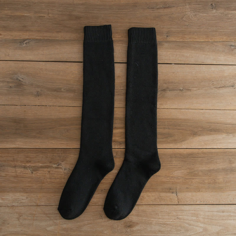 Chaussettes thermiques épaisses montantes jusqu'aux genoux (5 paires) - Noir - EU39-45 (US6-11) - image 10