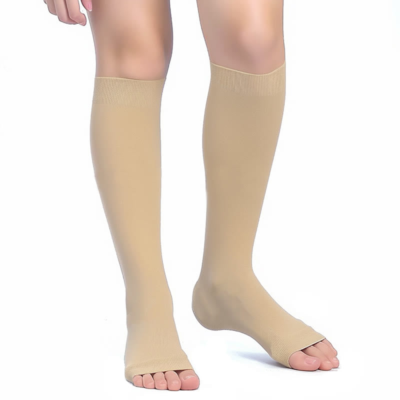 Chaussettes de compression à bout ouvert multicolores grande taille - Nu - 4XL - image 7