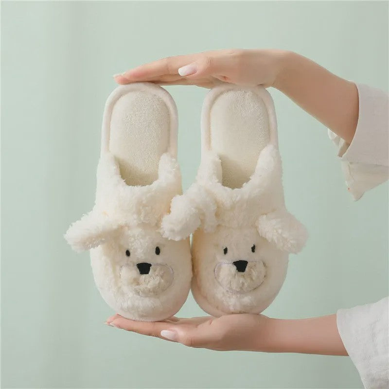 Pantoufles d'intérieur douillettes en peluche ours de dessin animé - image 6