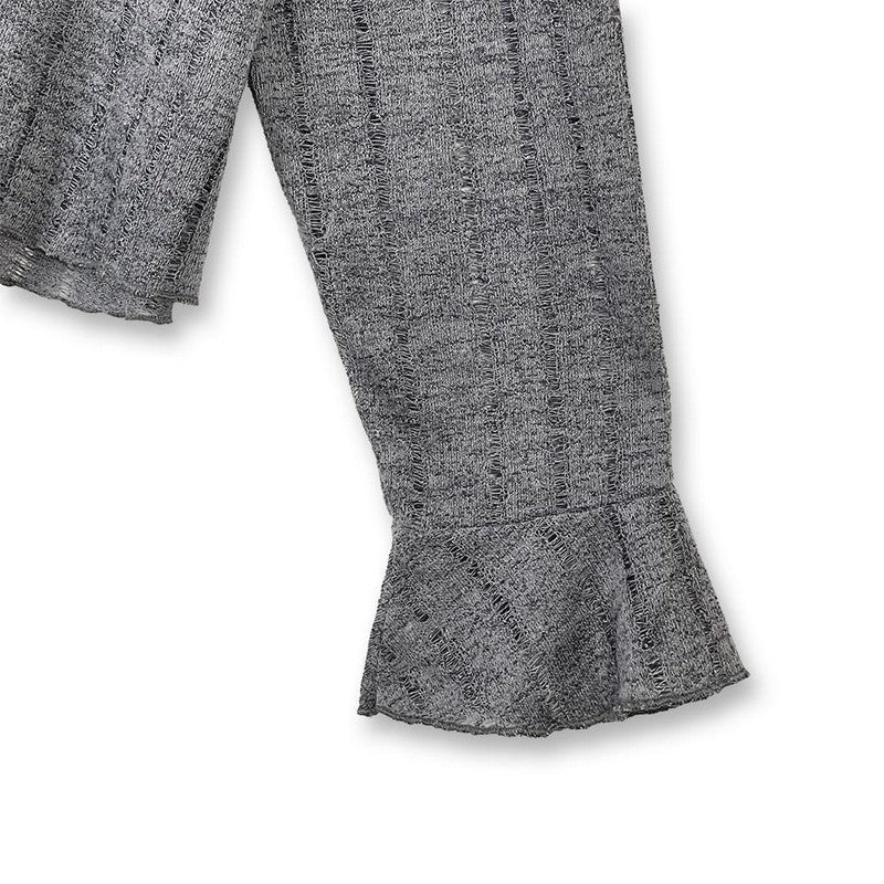 Ensemble robe deux pièces à application florale et nœud sur le devant - image 6