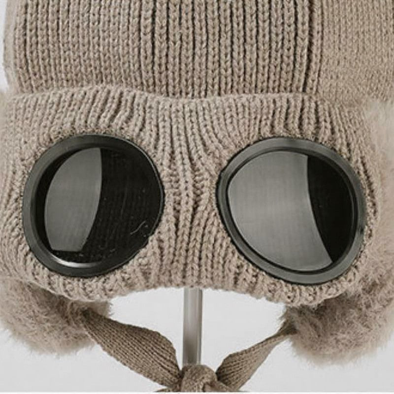 Lunettes de protection en bois de cerf, bonnet aviateur - image 8