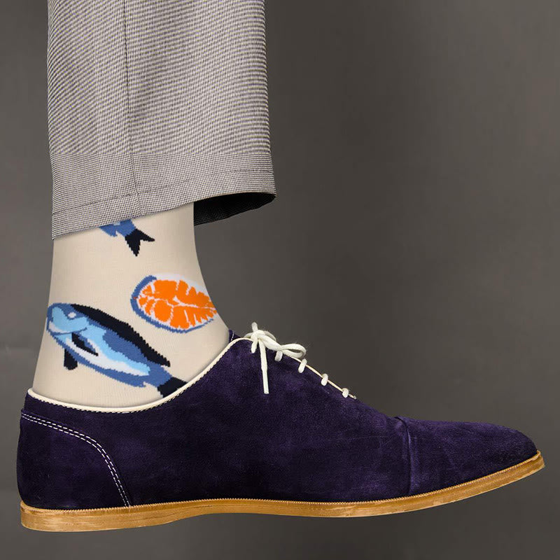 Chaussettes amusantes de la série Marine grande taille (5 paires) - image 5