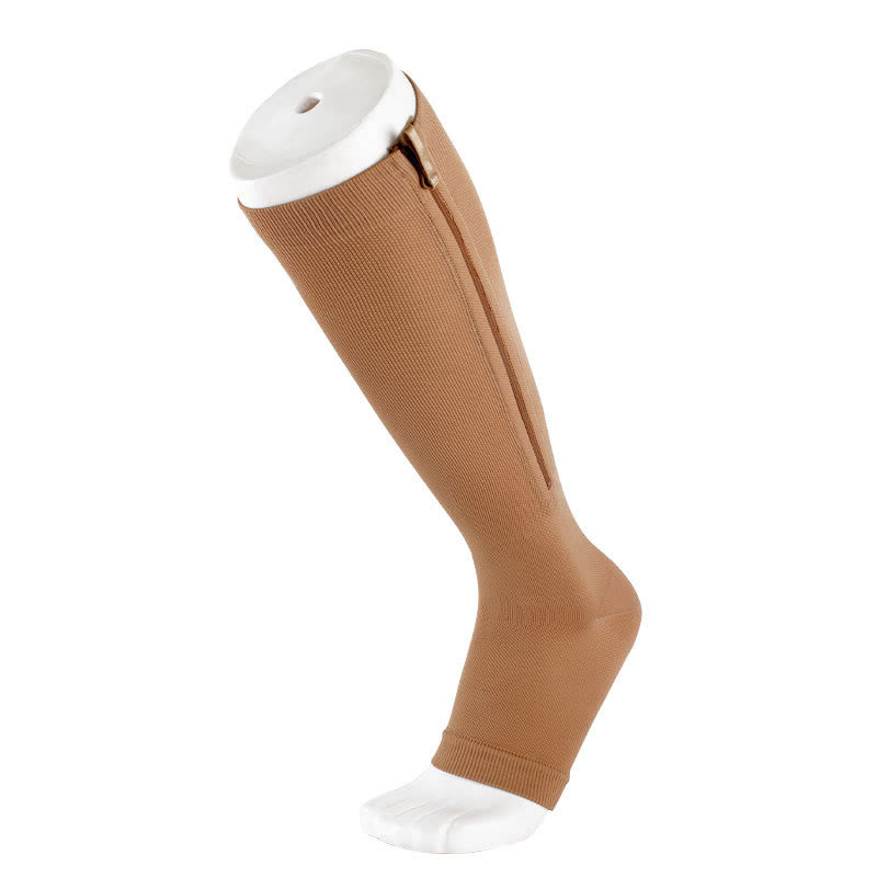 Chaussettes de compression graduée à fermeture éclair et bout ouvert - image 4
