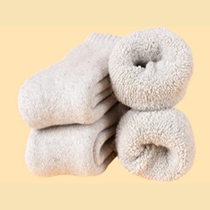 Chaussettes d'hiver épaisses, isolantes et chauffantes, grandes tailles (5 paires) - Gris clair - EU37-45 (US4-11) - image 13