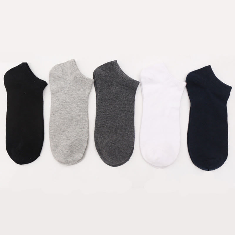 Chaussettes cheville en coton uni (3 paires) - image 2