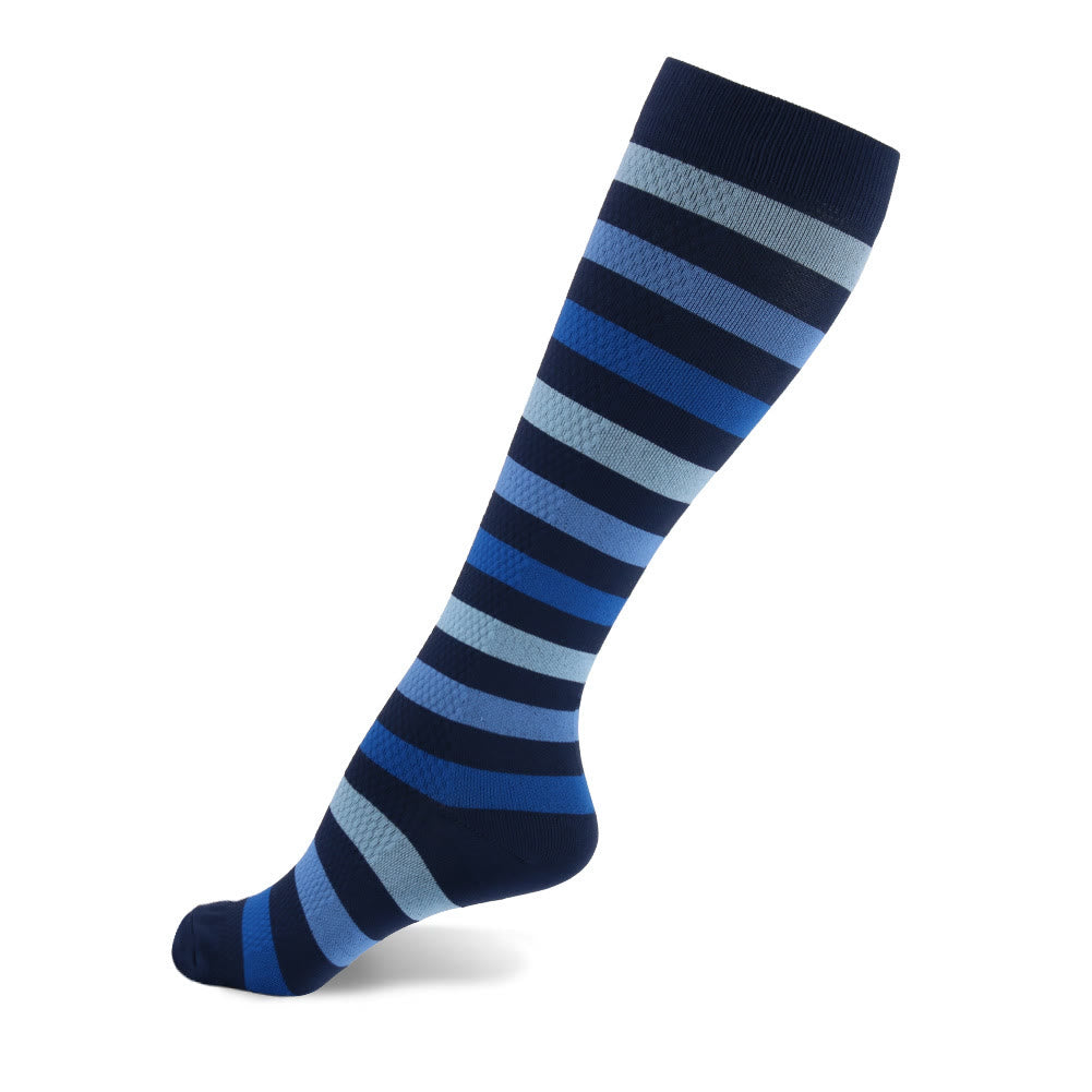 Chaussettes de compression décontractées à rayures (6 paires)