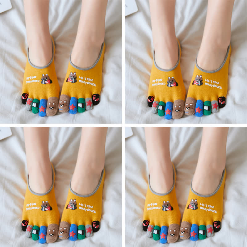 Chaussettes Plusock à motifs amusants (4 paires) - Non-présentation - Jaune - EU40-45 (US7-10) - image 25