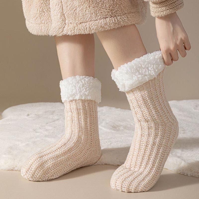 Chaussettes épaisses et confortables en polaire grande taille (2 paires) - image 4