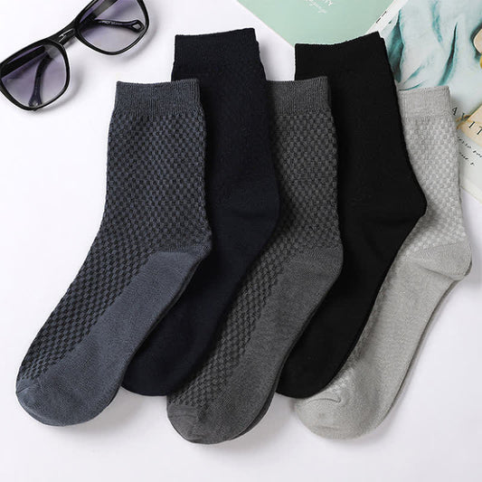 Chaussettes courtes en fibre de bambou grande taille (5 paires)