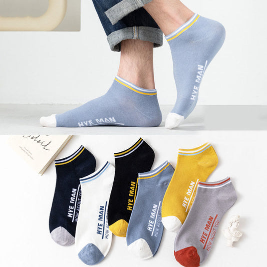 Chaussettes en coton à motif lettre et mollet large (3 paires) - image 0