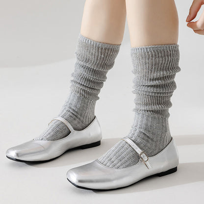 Chaussettes souples élégantes de couleur unie (3 paires)