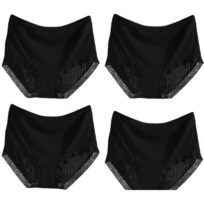 Culotte taille haute sans coutures grande taille (4 paires)