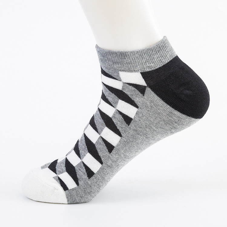 Chaussettes à motifs losanges (5 paires) - image 4