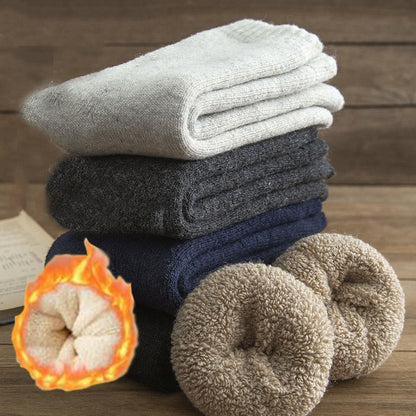 Chaussettes d'hiver épaisses, isolantes et chauffantes, grandes tailles (5 paires) - image 7