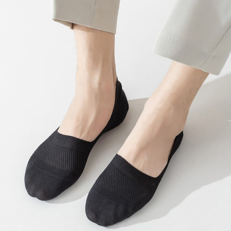 Chaussettes invisibles en maille élastique grande taille (5 paires)