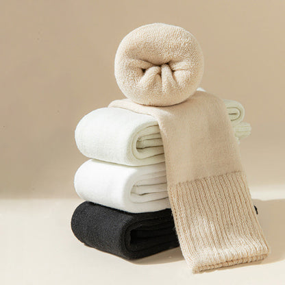 Chaussettes hautes épaisses de couleur unie (6 paires) - image 2