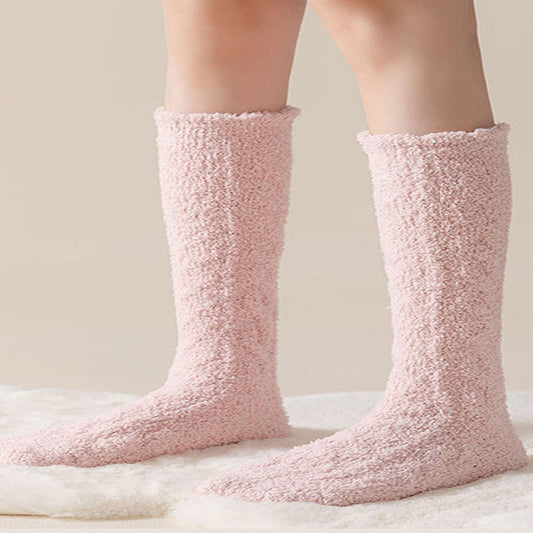 Chaussettes thermiques en polaire corail jusqu'aux genoux (5 paires) - image 0