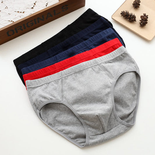Lot de 2 slips taille haute en coton extensible uni