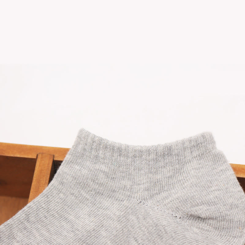 Chaussettes cheville en coton uni (3 paires) - image 3