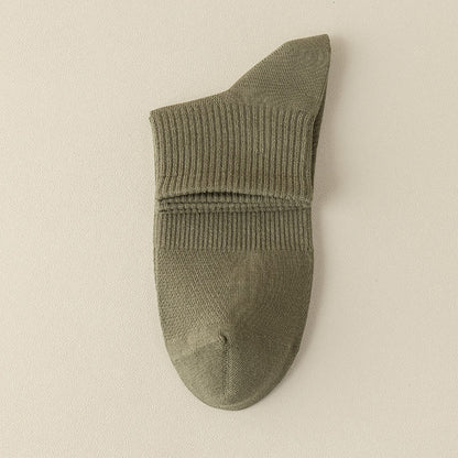 Chaussettes mi-mollet en maille sans couture grande taille (5 paires)