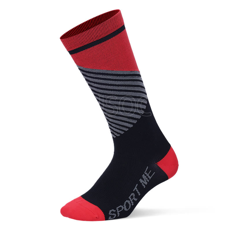 Chaussettes de compression respirantes professionnelles pour le sport (3 paires) - Unisexe - Rouge - image 10