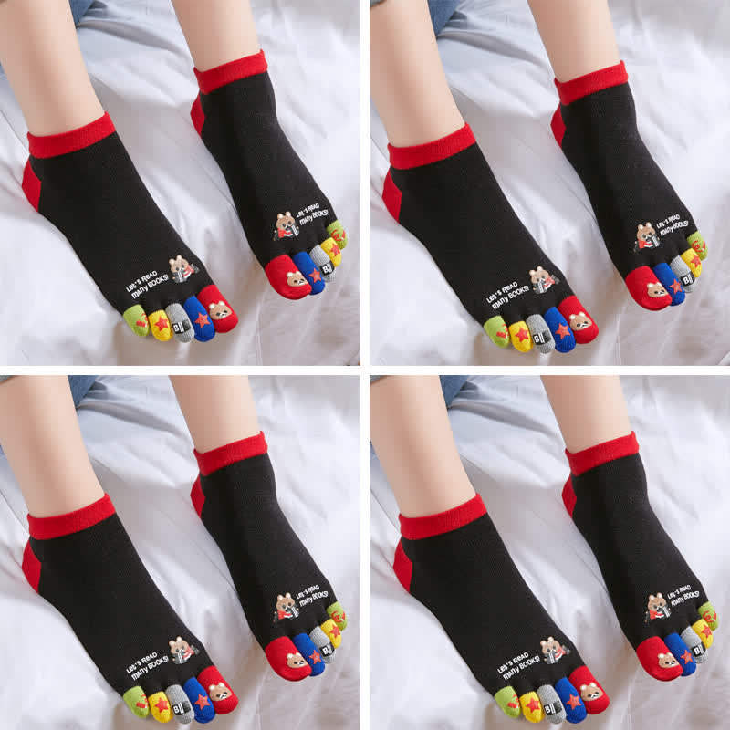 Chaussettes Plusock à motifs amusants (4 paires) - Cheville - Noir - EU40-45 (US7-10) - image 22