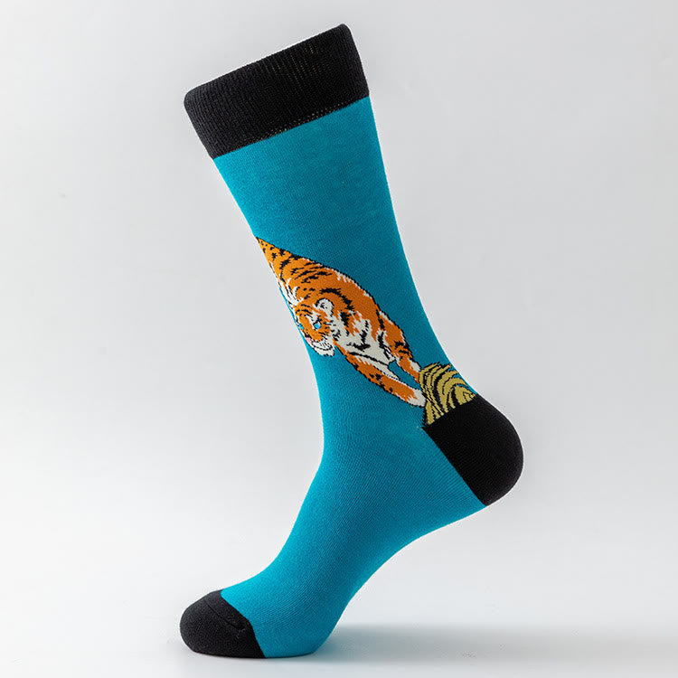 Chaussettes mi-mollet à imprimé animal grande taille (5 paires) - image 6
