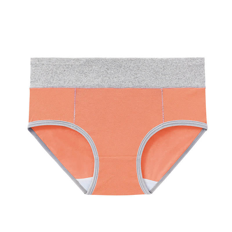 Culotte antibactérienne taille haute en coton grande taille (5 paires)