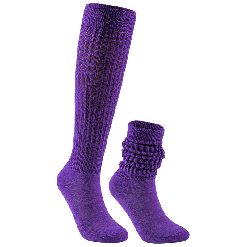 Chaussettes souples couleur bonbon (2 paires) - Violet foncé - EU36-42 (US3-8.5) - image 15