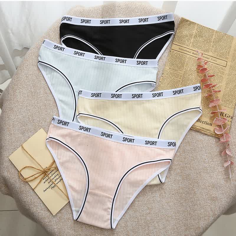 Culottes antibactériennes en coton taille haute (paquet de 4) - image 1