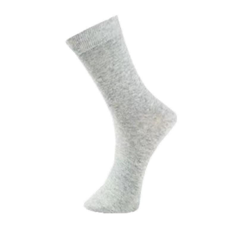 Chaussettes mi-mollet de couleur unie (8 paires) - 45-50 - Gris clair - Veau - image 11