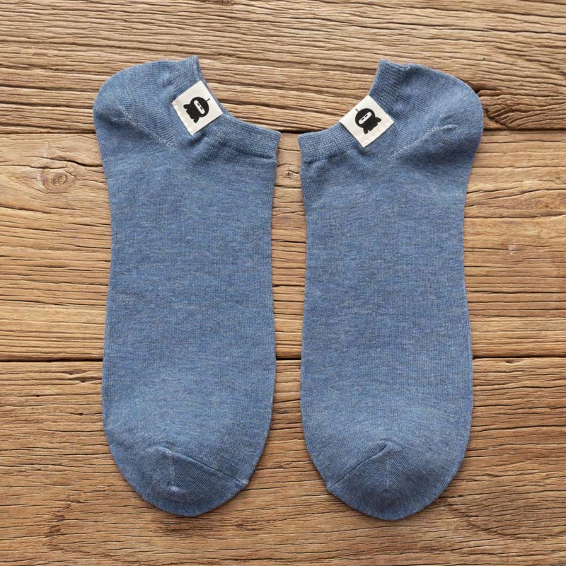 Chaussettes en coton à motifs amusants (3 paires) - 42-48 - Bleu - image 8