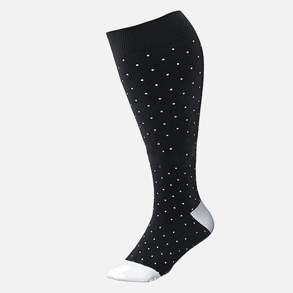 Chaussettes de compression à pois roses grande taille (3 paires)