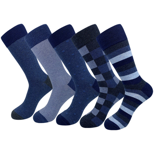 Chaussettes bleu foncé (5 paires) - image 0