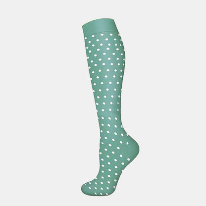 Chaussettes de compression à pois blancs (3 paires)