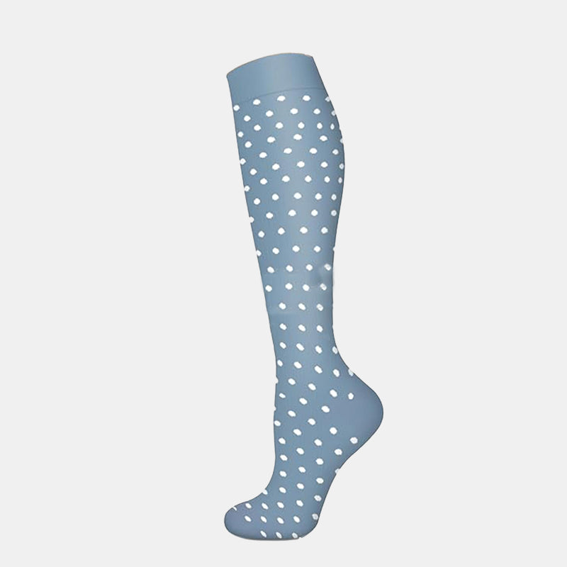 Chaussettes de compression à pois blancs (3 paires) - image 4