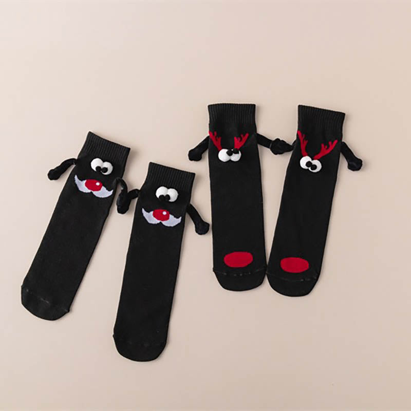 Chaussettes courtes Plusock Christmas Holding Hands (4 paires) - image 1