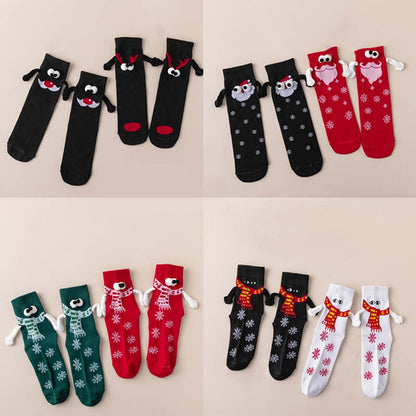 Chaussettes de Noël à motifs mains qui se tiennent (4 paires) - image 4