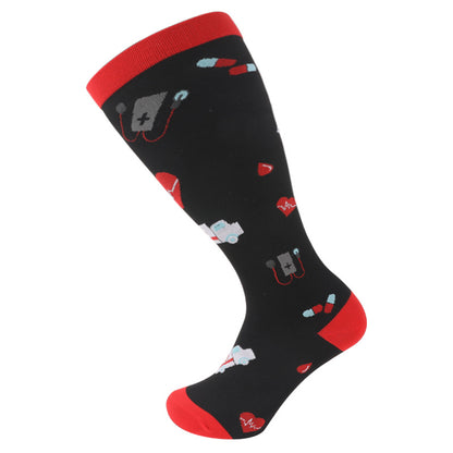 Chaussettes de compression élastiques en forme de cœur grande taille (3 paires)