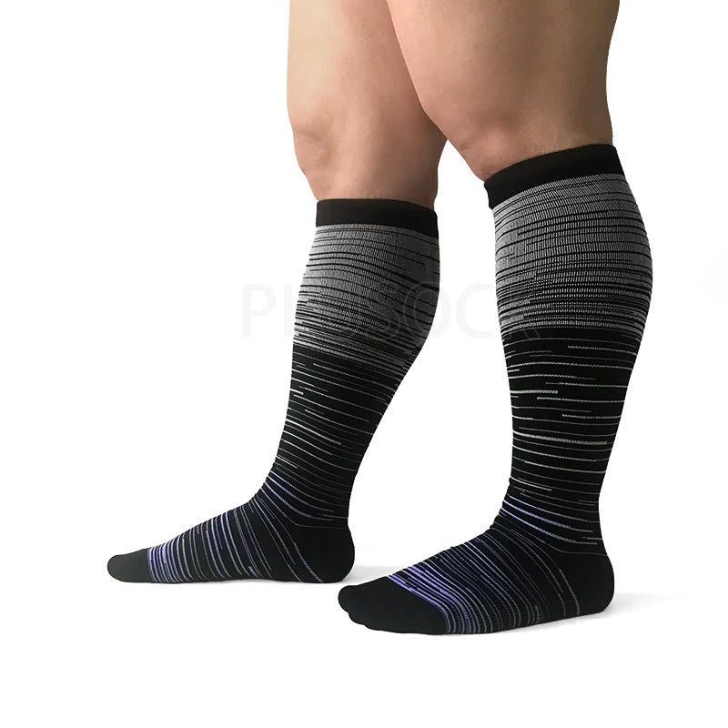 Chaussettes de compression Plusock Colorful Cool Lines, grandes tailles 2XL à 7XL - image 16