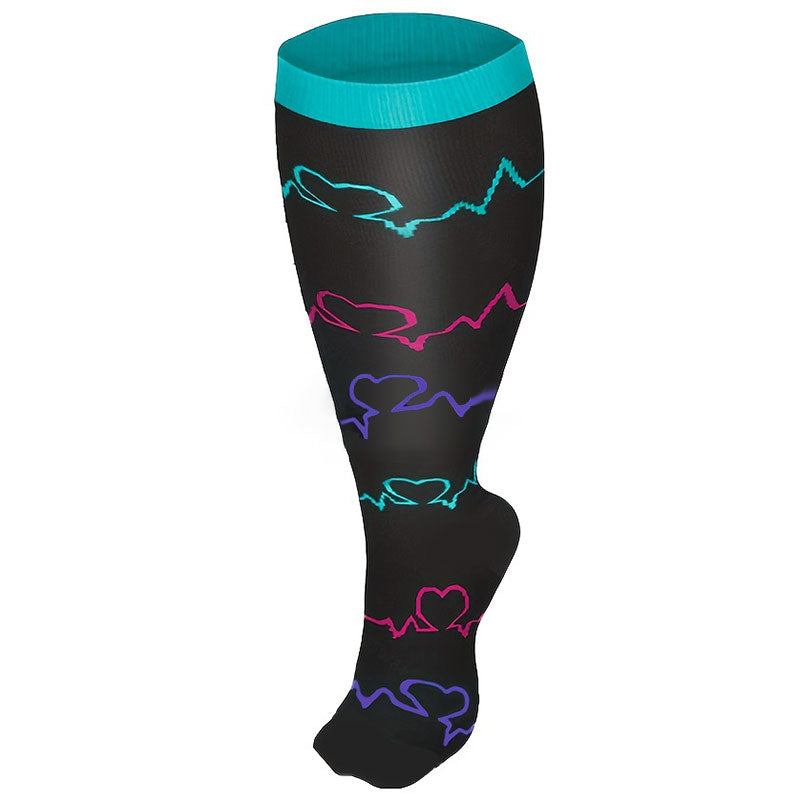 Chaussettes de compression pour stéthoscope grande taille (3 paires) - Noir - 4XL - image 1