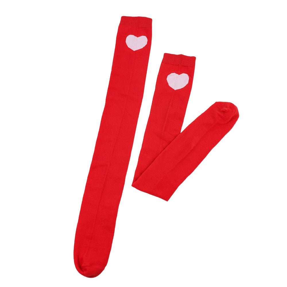 Chaussettes hautes de fête à lèvres rouges (5 paires)