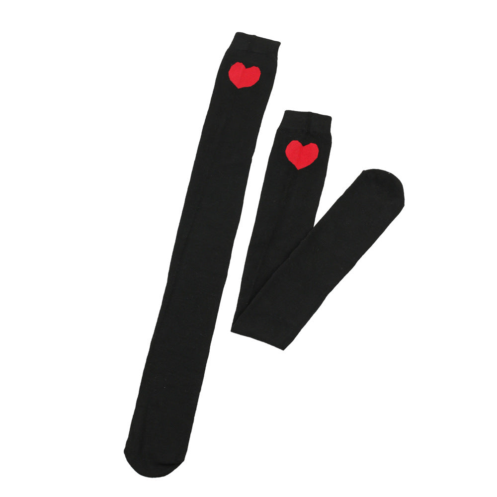 Chaussettes hautes de fête à lèvres rouges (5 paires)