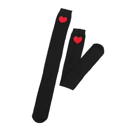 Chaussettes hautes de fête à lèvres rouges (5 paires)