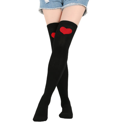 Chaussettes hautes de fête à lèvres rouges (5 paires)